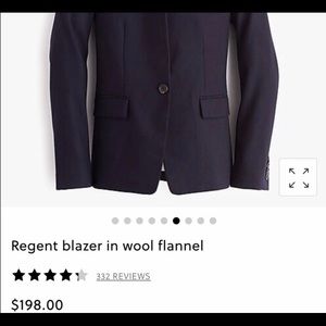 NWT J.Crew Regent blazer black size 4